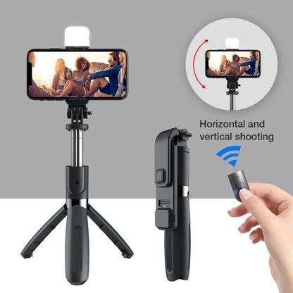 Bluetooth Wireless Selfie Stick Mini Tripod with fill light Remote shutter For IOS Android phone