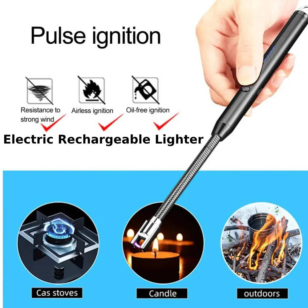 Rechargeable Elecrtric Kitchen Lighter - Stove Long Neck Arc 360° Flexible Lighter - Upgraded USB Electric Lighter not needed Gas - Orignal Best Quality Flameless Lighter for Stove / Candles / Grill / BBQ / Camping (Multicolour)