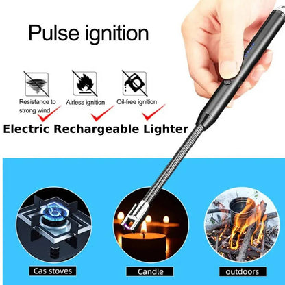 Rechargeable Elecrtric Kitchen Lighter - Stove Long Neck Arc 360° Flexible Lighter - Upgraded USB Electric Lighter not needed Gas - Orignal Best Quality Flameless Lighter for Stove / Candles / Grill / BBQ / Camping (Multicolour)