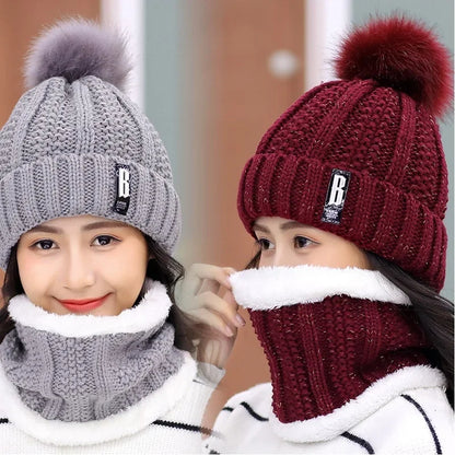 Kids 2 Pcs Wool Beanie And Neck Warmer