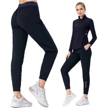 2 Pcs Pants Autumn Female Sportswear Yoga Pants Women Drawstring Training Jogging Sports