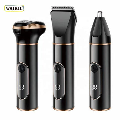 Professional Hair Clipper 3 in 1 Detachable Blade Cordless Hair Trimmer