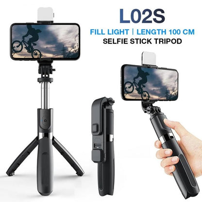 Bluetooth Wireless Selfie Stick Mini Tripod with fill light Remote shutter For IOS Android phone