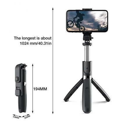 Bluetooth Wireless Selfie Stick Mini Tripod with fill light Remote shutter For IOS Android phone