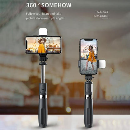 Bluetooth Wireless Selfie Stick Mini Tripod with fill light Remote shutter For IOS Android phone