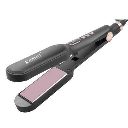 Kemei Electric Splint Hair Fluffy Splint Corn LCD Digital Display Beard Perm Corn Perm Curling Stick Portable Styling Tool