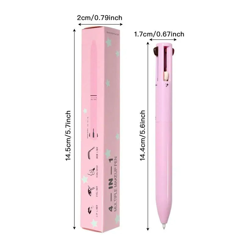 4 In 1 Makeup Pencil Touch Up Makeup Pen Stackable Makeup Pen Multi-Functional