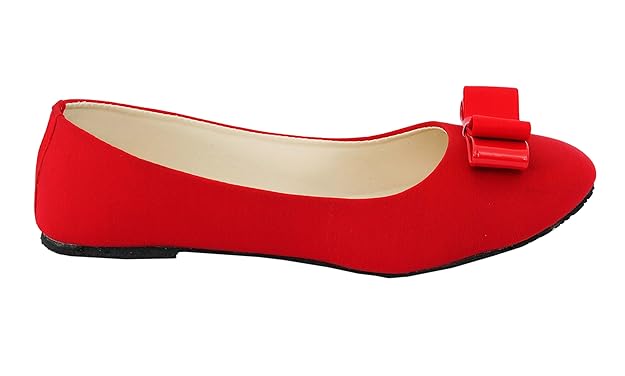 Women Flate Shoes Frankfurt Red Women's Ballies