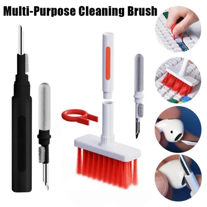 5 IN 1 Gadget Cleaner Keybord Cleaner Brush Key Puller Handsfree Cleaner Earbuds Cleaner