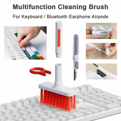 5 IN 1 Gadget Cleaner Keybord Cleaner Brush Key Puller Handsfree Cleaner Earbuds Cleaner