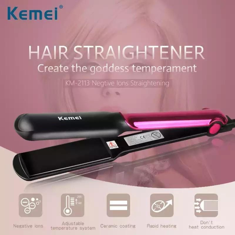 Kemei Professional Hair Straightener - Titanium Portable Fashion Style