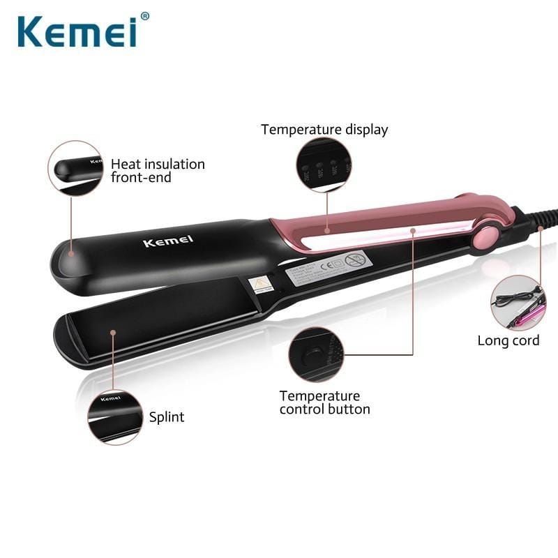 Kemei Professional Hair Straightener - Titanium Portable Fashion Style