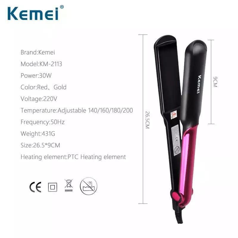 Kemei Professional Hair Straightener - Titanium Portable Fashion Style