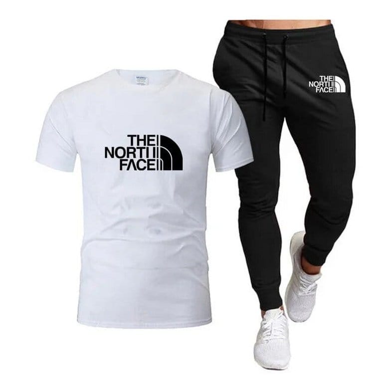 The North Face Trendy 2 Pieces Men's Cotton Printed High Quality Track Suit