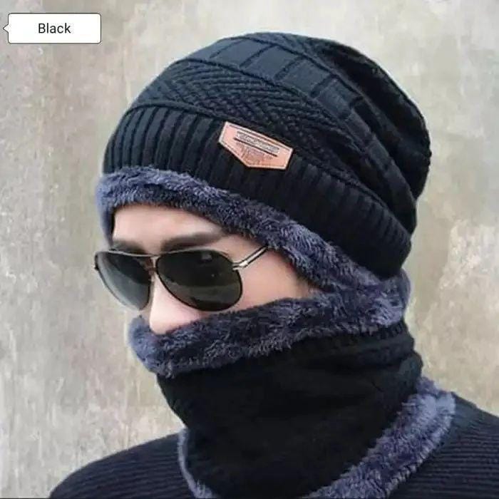 2 Pcs Wool Beanie And Neck Warmer