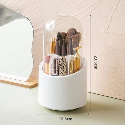 Brush Container Makeup Brush Holder Dust-proof Rotating Plastic