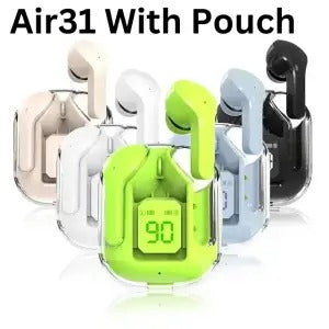 Earbuds AIR 31 Airpods| Wireless Earbuds With, Transparent Case With Type C Charge |Earbuds Bluetooth 5.3 | New Model AIR 31