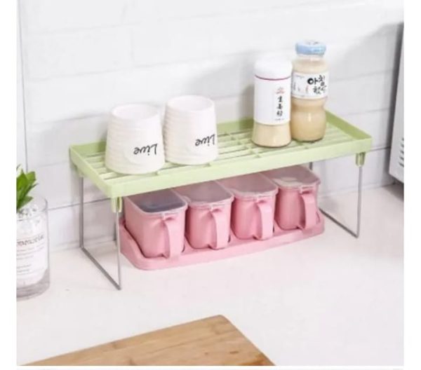 Foldable Shelf Stand Spice Jars Rack Cupboard Storage Support