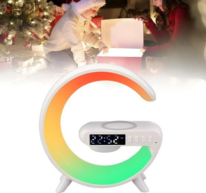 G 63 Wireless Charging Bluetooth Speaker Atmosphere Night Lamp With Alarm Clock