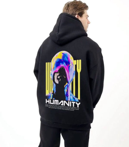 Humanity Print Style Premium Quality Hoodie Unisex Winter Collection(black)